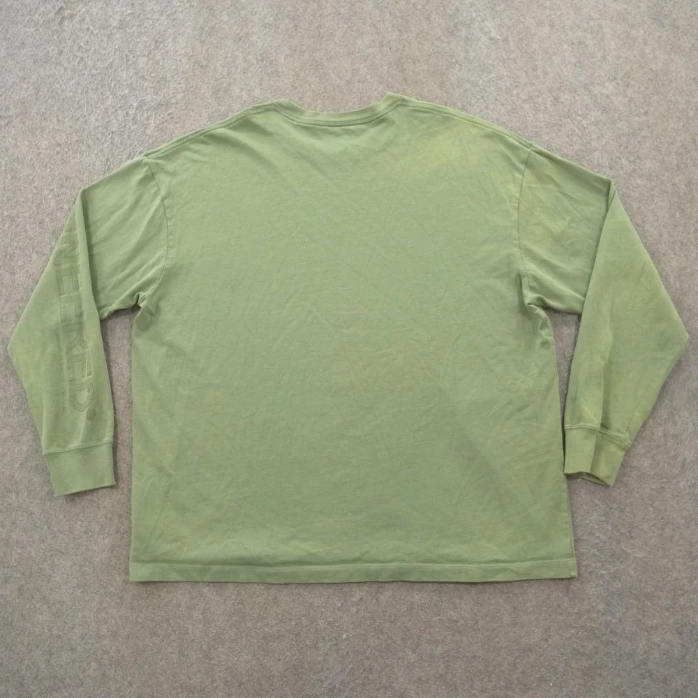 Nike Jordan Engineered Shirt Mens Large Green Long Sleeve Crew Graphic Print Log
